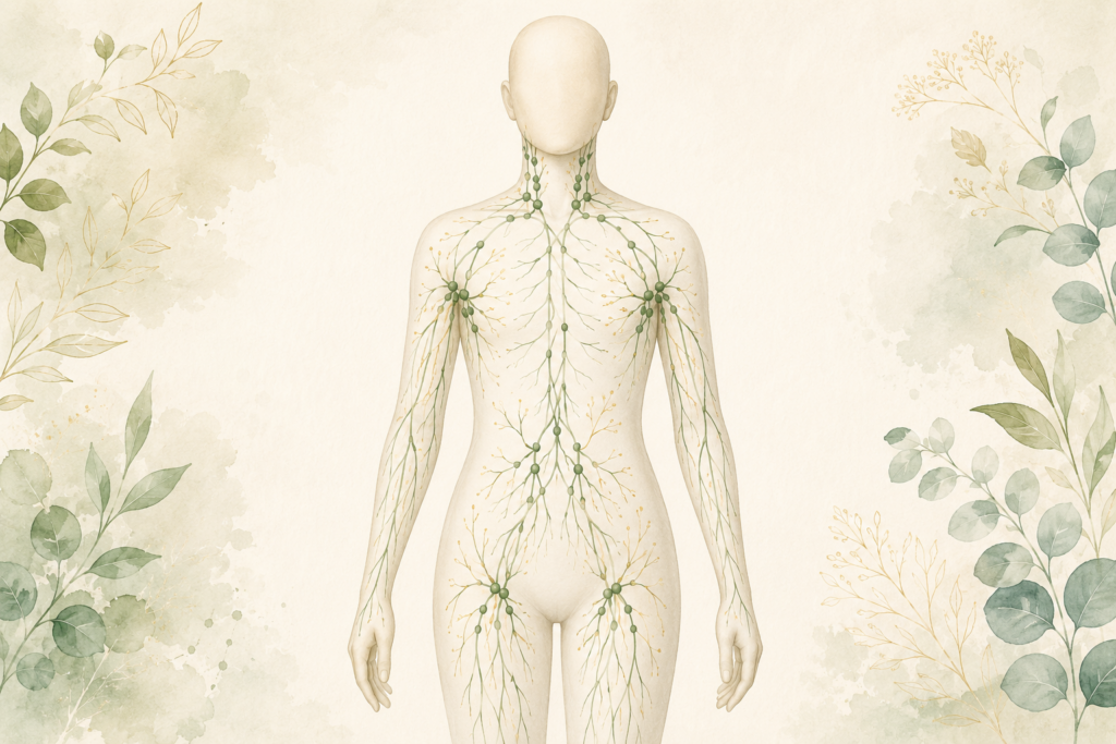 Illustration du système lymphatique et des principaux ganglions